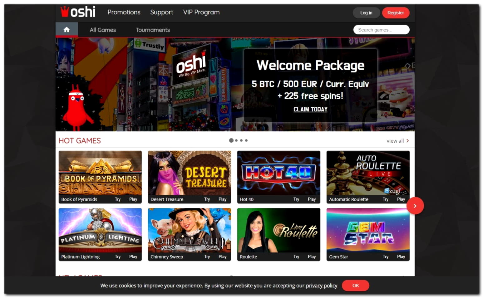 105 free spins casino at 24 VIP Casino