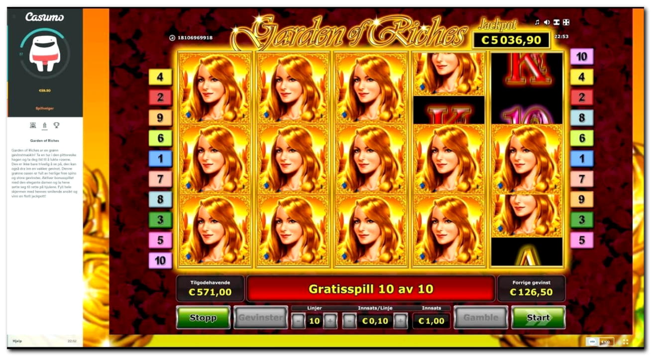 77 Loyalty Free Spins! at Casino Room