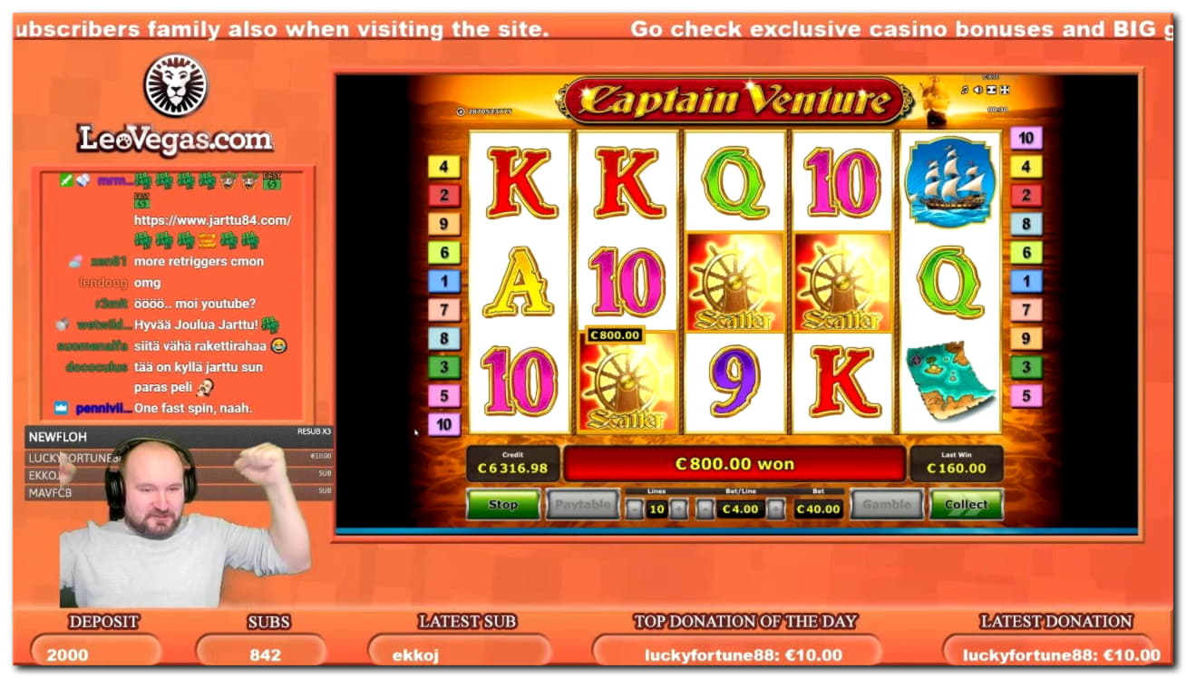 290 free spins casino at Genesis Casino