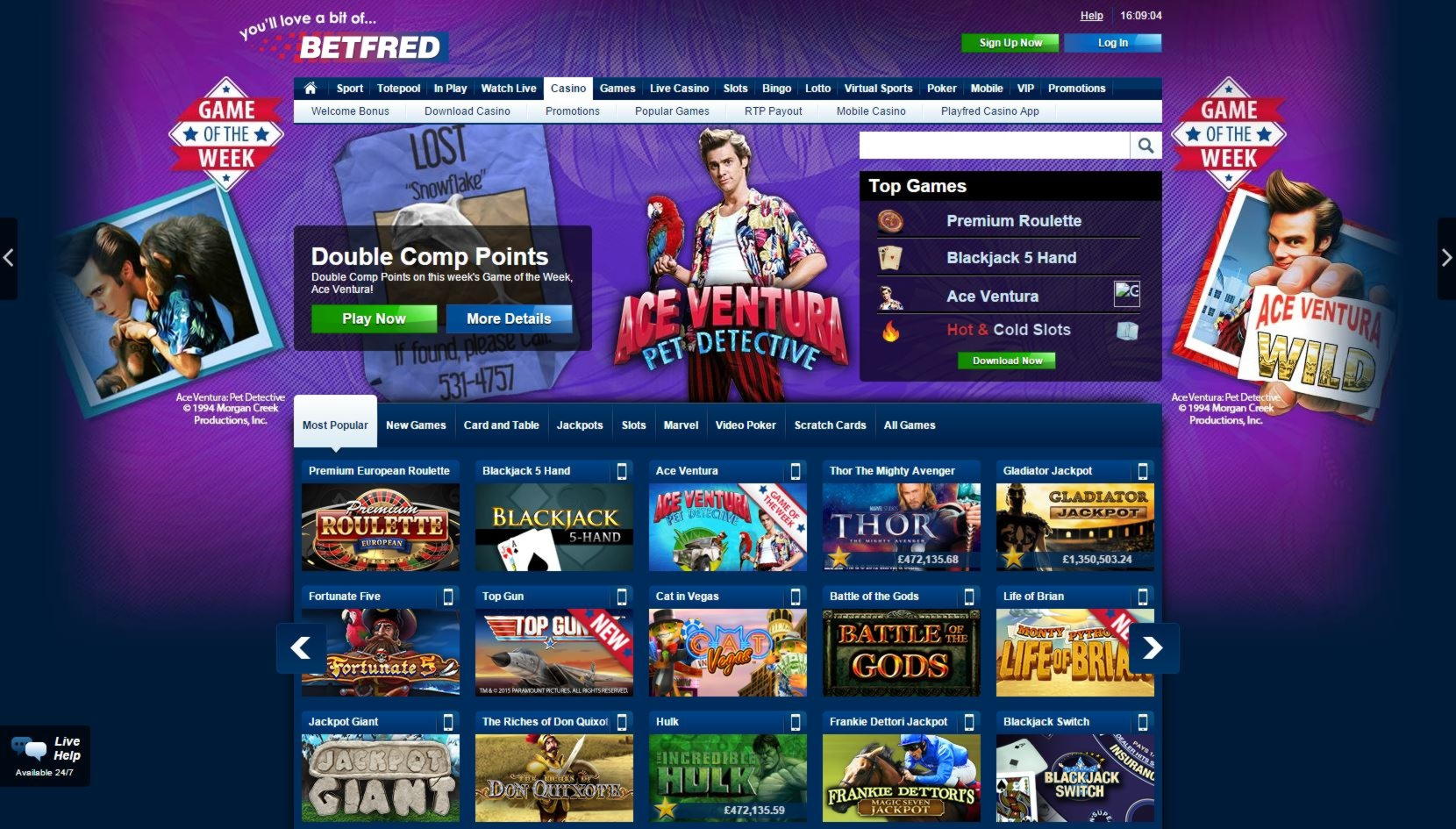 500% Casino match bonus at Genesis Casino