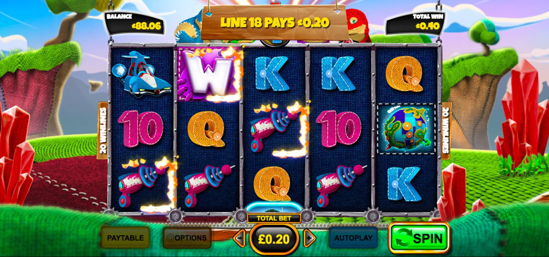 55 free spins at Superior Casino