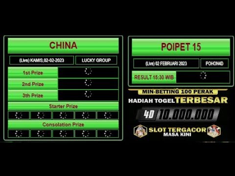 ?LIVE DRAW CHINA | LIVE DRAW POIPET 15 HARI INI 02 FEBRUARI 2023 | LIVE DRAW CHINA TERCEPAT