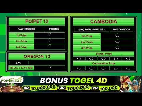 ?LIVE DRAW KAMBODIA HARI INI 10 MEI 2023 | LIVE DRAW POIPET 12 | LIVE OREGON 12 | LIVE DRAW CAMBODIA